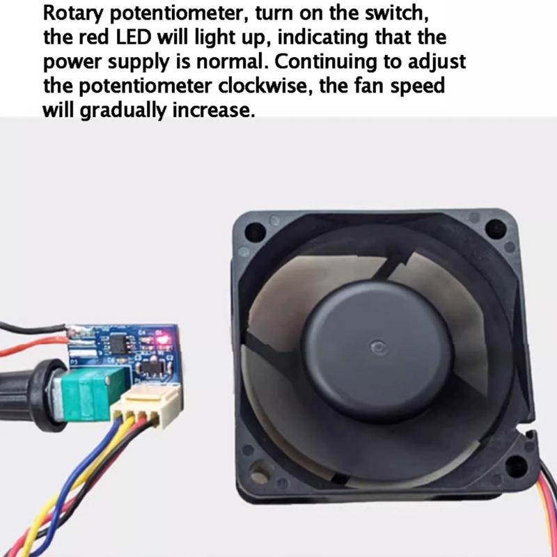 Precise 4 Pin PC Fan Speed Regulator, 12V  Cooling Control for Computer Case Heat Management