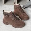 [Warm Winter Boots] Warm, Durable Women's Winter Ankle Boots with Thick Rubber Sole, PU Upper & Breathable Fabric Lining - Versatile for Cold Weather