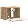 Wall Mounted TV Cabinet Rustic Oak Design 39 X 31 X 29.5 Cm