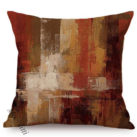 Modern Abstract Oil Painting Decoration Cushion Cover Colorful Graffiti Art Square Pillowcase Home Decor Room Bed Cushion Cover
