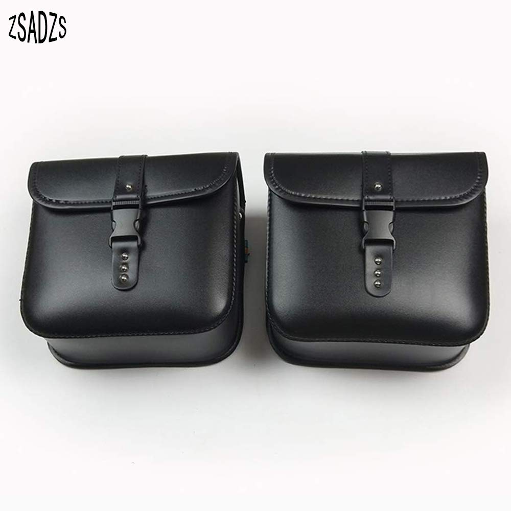 ZSADZS Motorcycle Waterproof Side Set of Tool Touring Saddlebags Bags, 2, Black, Bags, Bags, (Black)