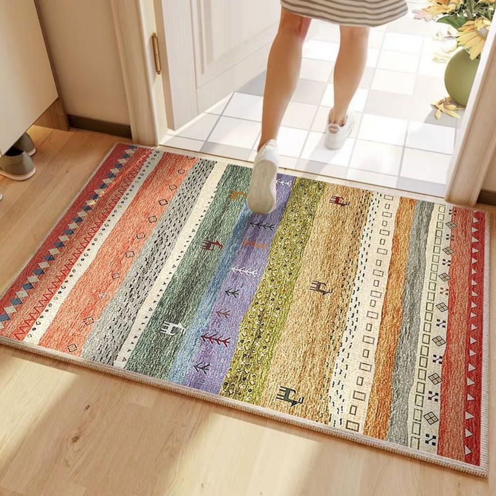 Retro Bohemian Rug, Easy-To-Clean And Slip-Resistant Carpet For Living Room And Bedroom, Home Decoration