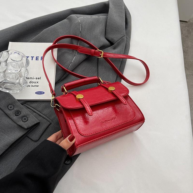 Bolsas Retrô Texturizadas da Moda 2024 para Mulheres, Bolsas Transversais Populares e Versáteis, Bolsas Quadradas Pequenas Modernas e Estilosas