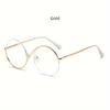 1pcs 1 Pair of New INS Style Metal Half Frame Frame Fashion Design Men and Women Same Style Anti-blue Light Glasses