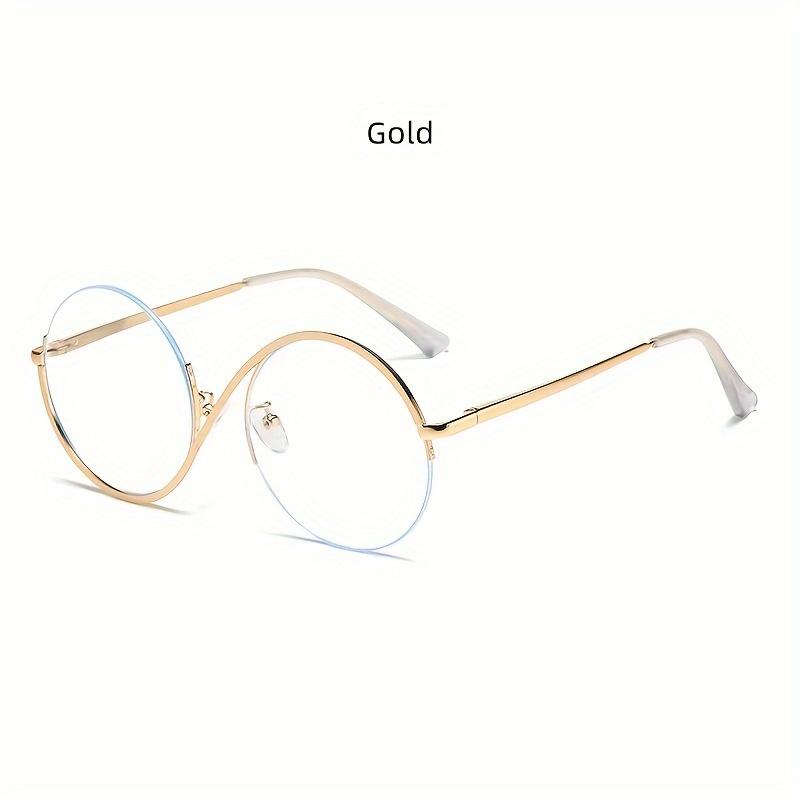 1pcs 1 Pair of New INS Style Metal Half Frame Frame Fashion Design Men and Women Same Style Anti-blue Light Glasses