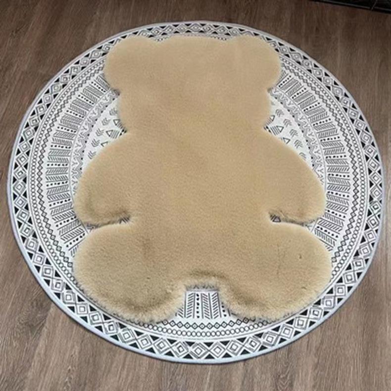 Rabbit Plush Cartoon Animal Carpet for Bedroom, Bay Window, or Children's Room