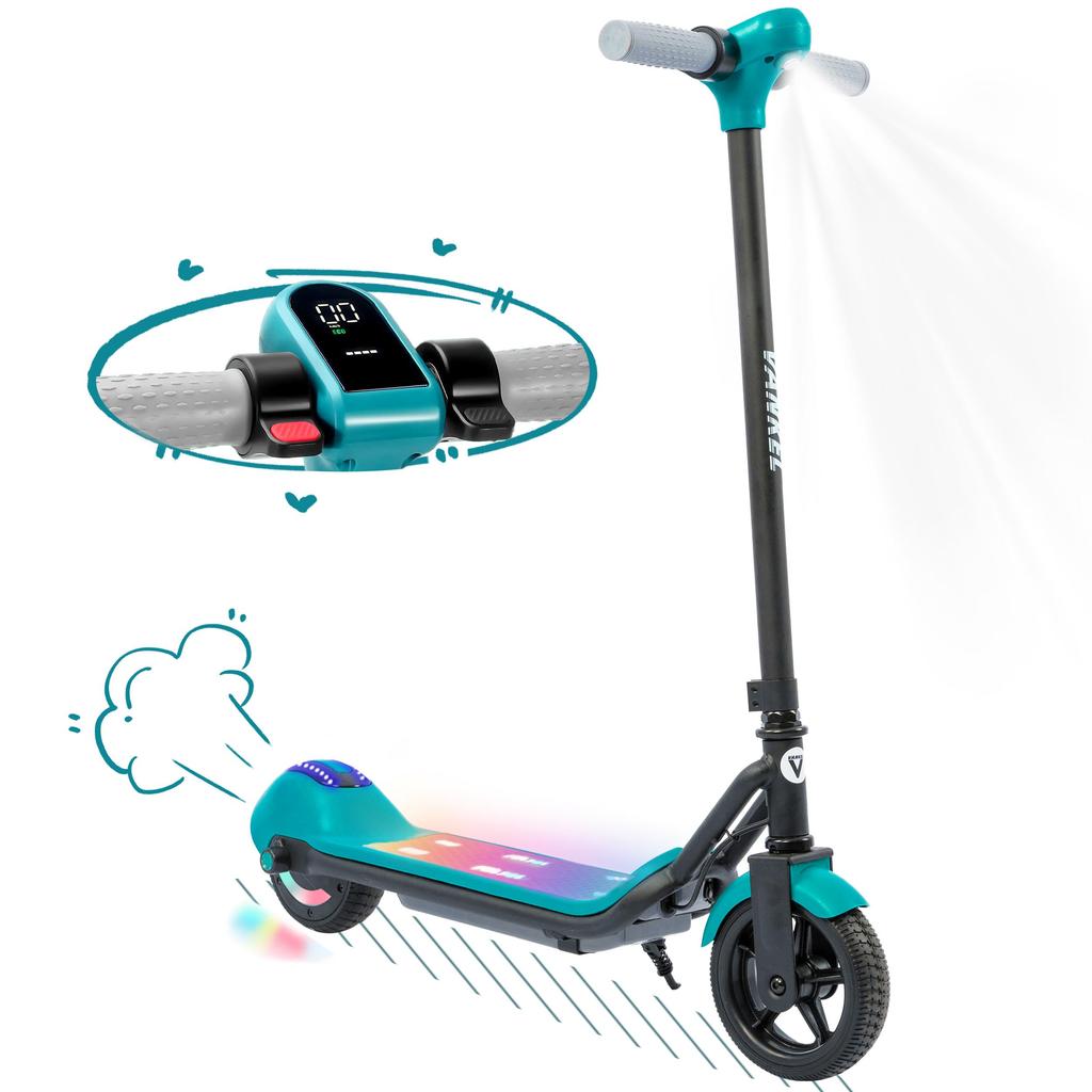 VANKEL ZQ001 Kid's Folding Electric Scooter 110W Motor 24V2.5Ah Battery 6.5 Inch Tires Outdoor Play Lightweight E-Scooter