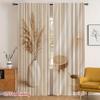 2PCS Minimalist Curtains, Pampas Vase Wood Stump, Digital Print, Bedroom Living Room, Office, Polyester, Window Drapes