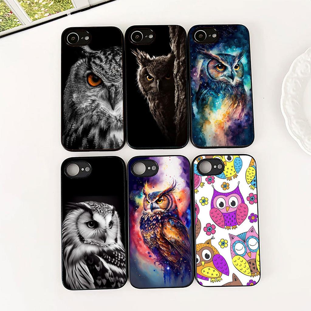 Soft Cover for Apple iPhone 12 13 Pro Max Mini ProMax X XR Air 12Pro 13Pro Casing Phone Case Wallpaper Owl Bird