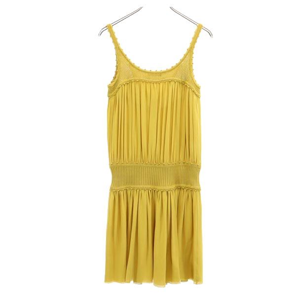 ANTEPRIMA Silk Blend Knit look Cami one piece Yellow Women Used
