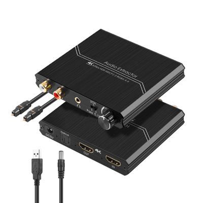 HDMI-kompatibler Extraktor 5.1-Kanal Splitter und SPDIF 3.5 Optischer Faserausgang DC5V Konverter
