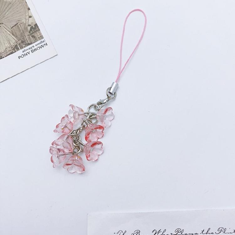 Handmade Phone Lanyard Fashion Keychain Lilys of the Valley Flower Phone Chains
