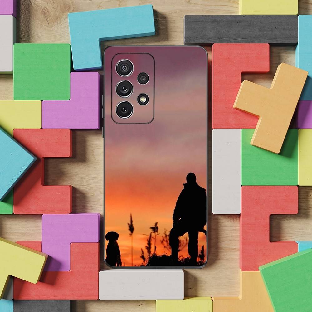 Hunter Dog Phone Case For Samsung S9,S10,S20,S10,S21,S25,S24,S23,Ultra,FE,Plus,Lite,Soft Silicone Black Cover