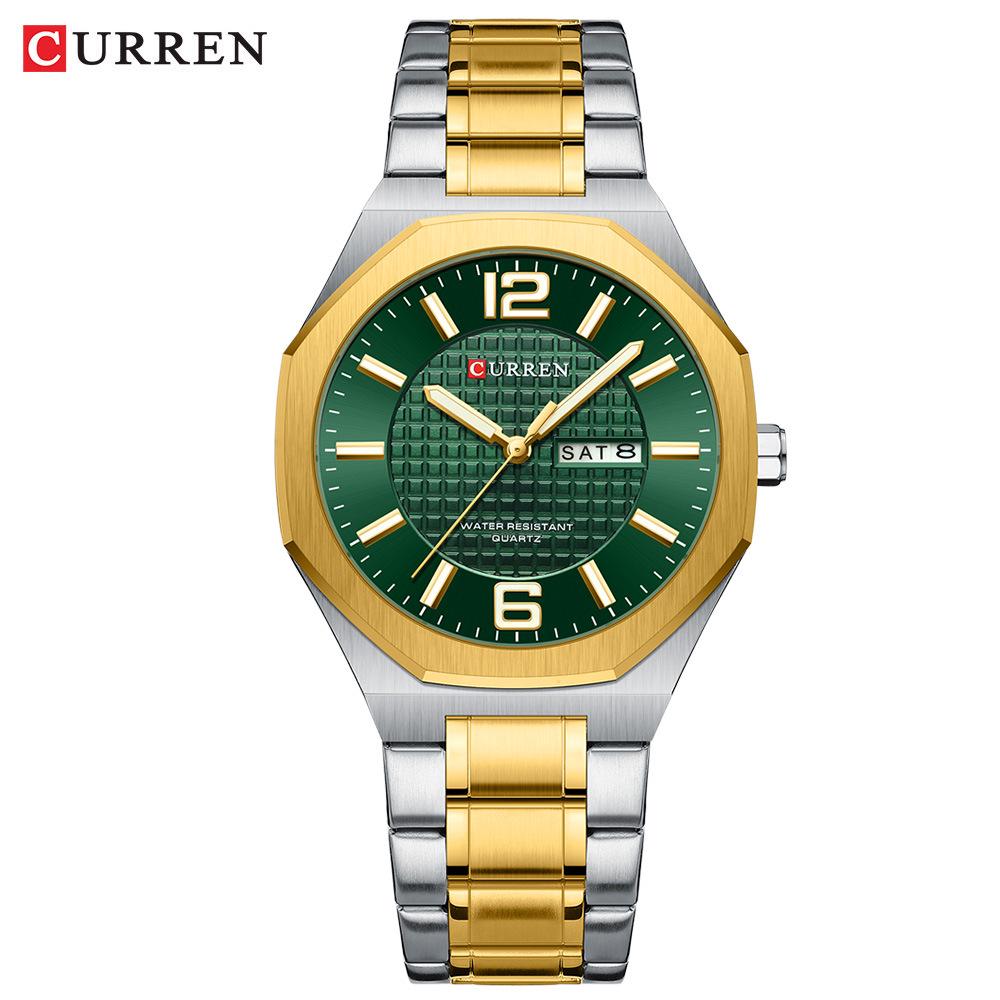 CURREN 8476 Men s Waterproof Quartz Watch with Steel Band and Calendar Feature