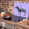 GLASS CUTTING BOARD 2x 30x52 ZEBRA