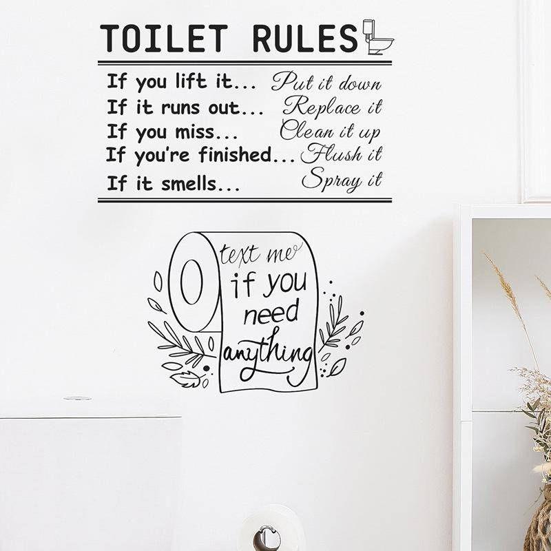 Toilet Stickers, Bathroom Stickers and Wall Stickers for Bathroom Decoration