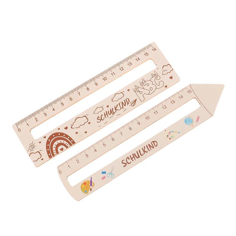 Wooden Size Children'S Learning Ruler For Back To School Season Children'S Commendation Gift For Back To School Season