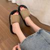 Internet Celebrity French Fairy Style Thick-soled Slippers Female 2025 New Outer Wear Summer Skirt Heightening Cool Slippers