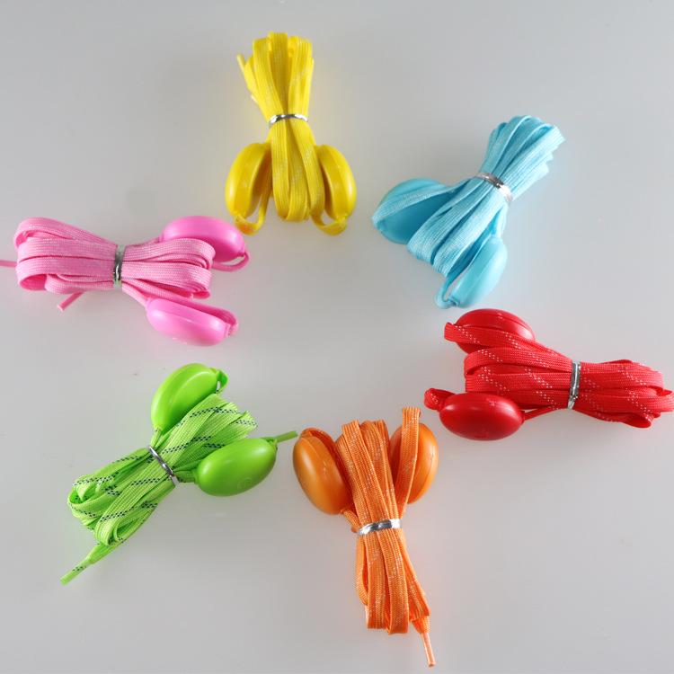 Yadai LED Colorful Luminous Shoelaces - Multicolor Nylon Braided Party Prop