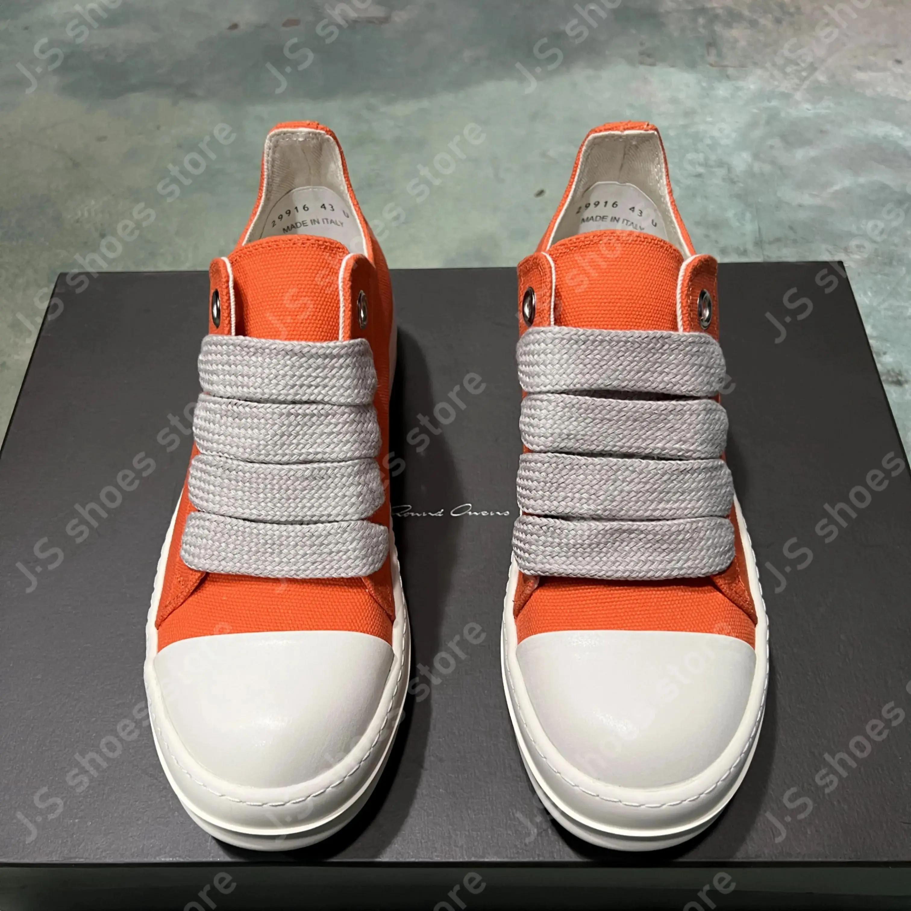 

R-o Geobasket Orange Canvas Low Top Shoes Sneaker Men Shoe Genious Designer Jumbo Laces Outdoor Women Casual Sneakers Boots 34