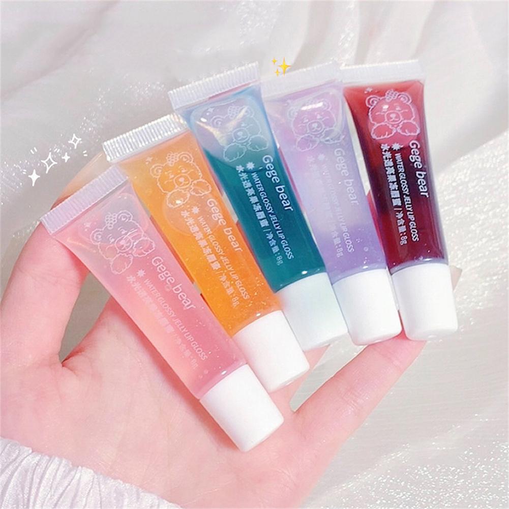 Jelly Lips Water Light Lip Oil Moisturizing Clear Lipgloss Glass Mirror Liquid Lip Balm Anti-Crack Care