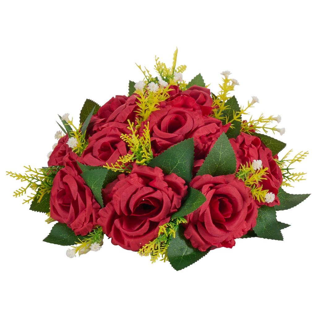 VEVOR Flower Balls Arrangement Bouquet 10 PCS, 240 Mm Wedding Red Roses Centerpieces
