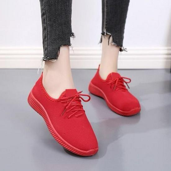Women's Spring & Autumn Korean Style Low-Top Casual Sports Shoes - Breathable Old Beijing Cloth