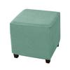 Dehnbarer Polarfleece Ottoman Hockerbezug Kratzfester Hocker-Schutzbezug Klassischer Sofahockerbezug
