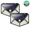 IP65 Wasserdichtes Bewegungsmelderlicht 100 LED-Perlen Solarlampe Solarstraßenleuchten Wand