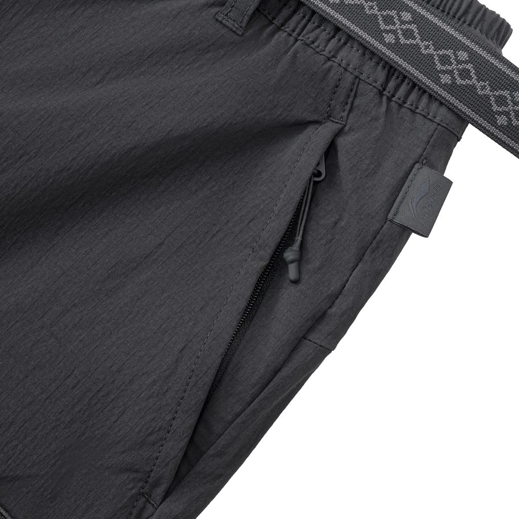 Li Ning Outdoor Series Casual Sports Woven Long Pants Unisex pants Black AYKWC63-1