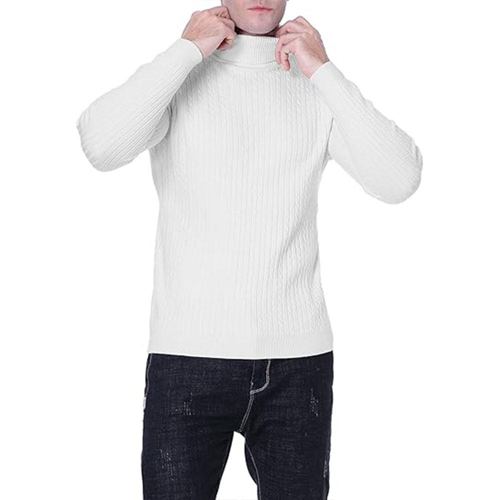 Men's Turtleneck Sweaters Men Pullovers Casual Slim Fit Sweater Male Bottoming Shirt Autumn Winter Warm High Elastic Tops