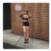 Miniature Standing Girl Figure High Detail Female Figurine Highly Detailed Diorama for