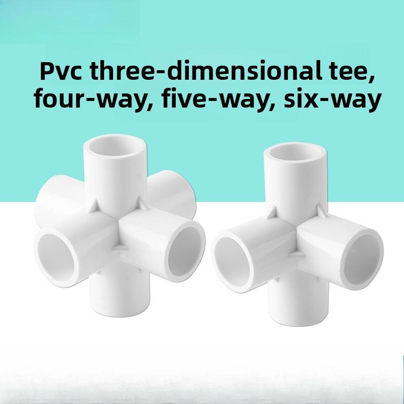 1Pc PVC Pipe Connectors Inside Diameter 20/25/32mm Elbow Tee 4 5 6 Ways Fittings Water Supply Pipe Fittings Equal Connectors