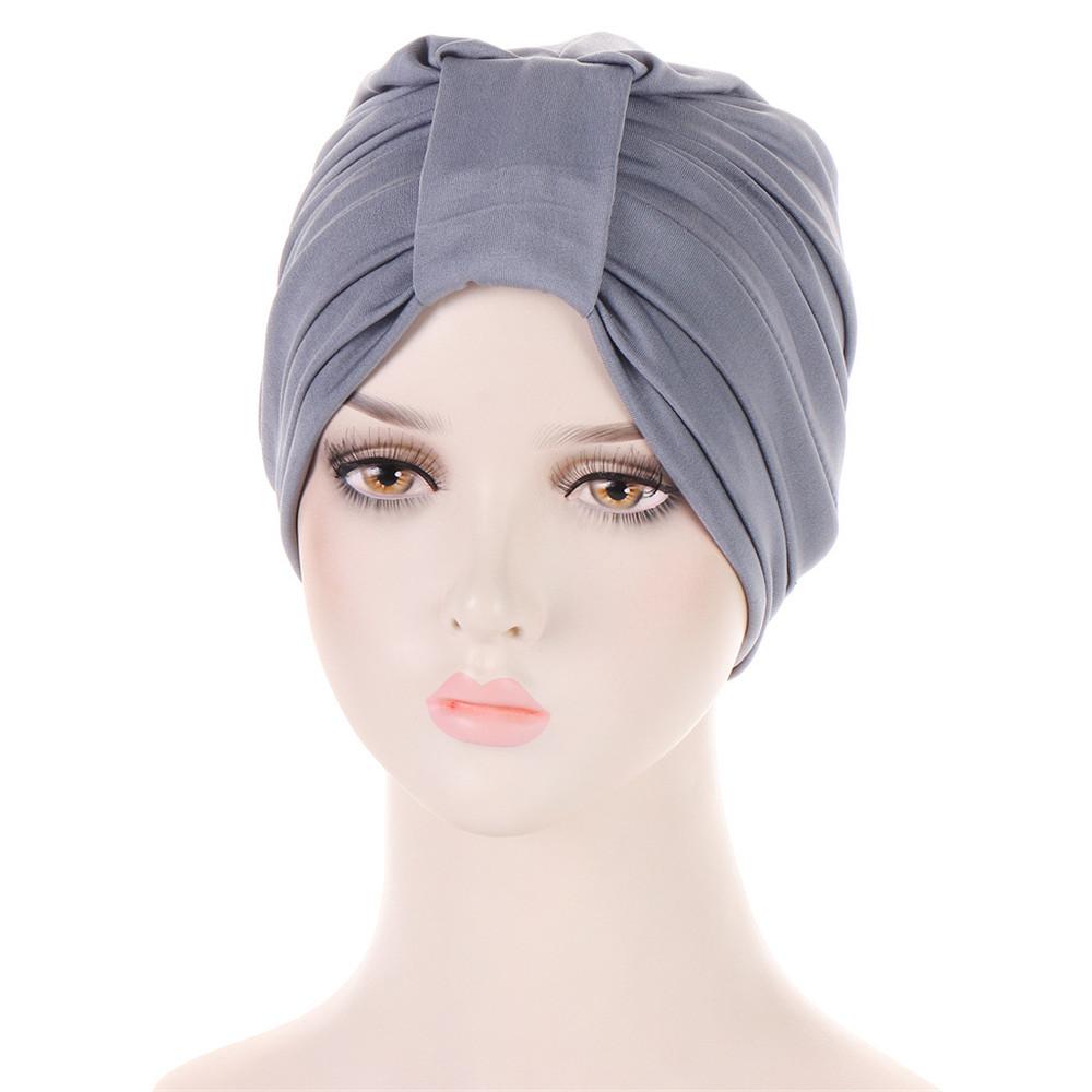 Indian Turban Muslim Women Hijab Floral Printed Hat Cancer Chemo Cap Islamic Hair Loss Cover Beanie Bonnet Head Scarf Pleated