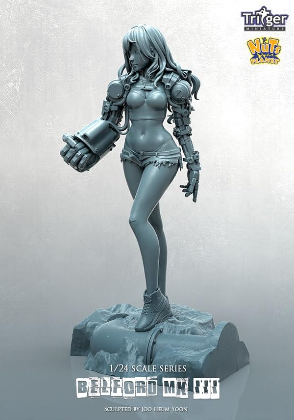 Nuts Planet Cyborg Girl with Gorilla Arm Belford MKIII Resin Kit T75035 1/24 (75mm) (Human)