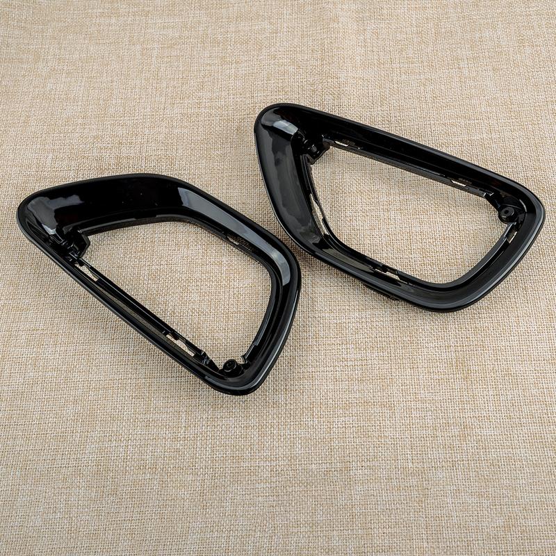 1 Pair Front Fog Light Lamp Covers Frames Trims Fit For Jeep Grand Cherokee 2014-2016