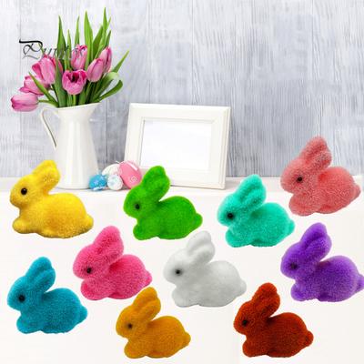 Easter Rabbit Ornament Eye-catching Colorful Foam Bunny Ornament for Indoor Outdoor Holiday Decoration