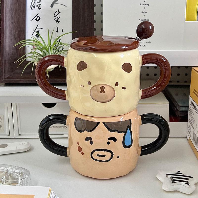 Creative Funny Expression Mug Birthday Gift for Boyfriend and Girlfriend Ceramic Cup Girlfriend Practical Souvenir Gift Box