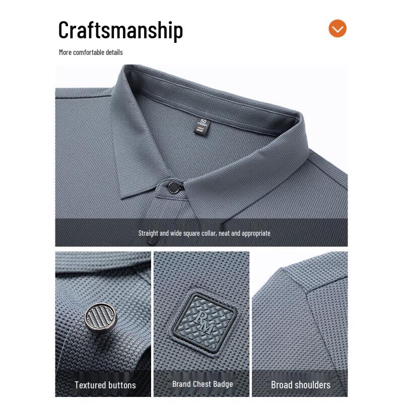 ROMON 2025 Men's Ice Silk Quick-Dry Polo Shirt 3T091250