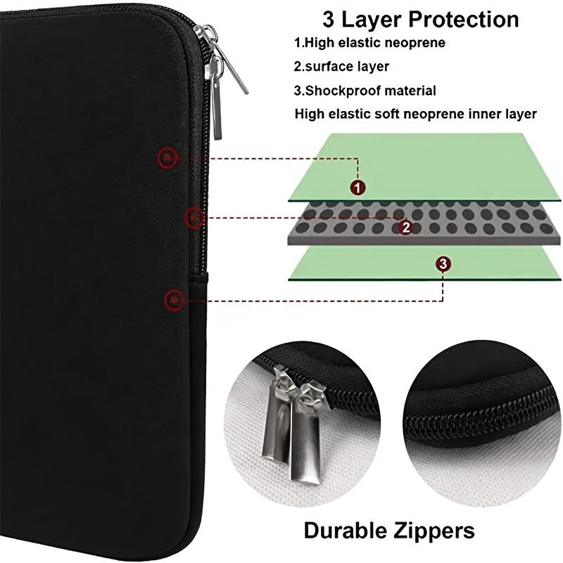 11/13/15Inch Laptop Sleeve Case Protective Soft Padded Zipper Cover Carrying Computer Bag Compatible with Notebook Tablet