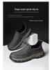 Plus Size Men's Leather Slip-On Loafers - Casual Outdoor Wear