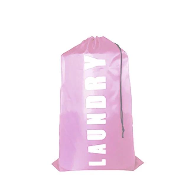 Nylon Laundry Bag Travel Storage Pouch Machine Washable Dirty Clothes Organizer Folding Wash Drawstring Bag Bathroom Accessories