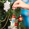 9 Piezas Estatua de Muñeco de Nieve Navideño Decoraciones Colgantes Colgante para Árbol de Navidad Adorno de Muñeco de Nieve de Madera Suministros Festivos