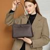 Simple Casual Small Square Bag Versatile Cowhide Lock Shoulder Messenger Bag