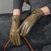 Womens Winter Genuine Lambskin Gloves Touchscreen Warm Windproof Driving Cycling