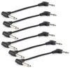 6PCS Guitar Effect Pedal Cables 6.35mm Elbow Right Angle Connector Head 6in Length