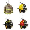 Helmet Fireman Accessories Pendant Purse Decor Keyring for Teens Boys Girls