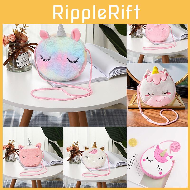 Cute Plush Unicorn Shoulder Bag For Girls Ideal For Daily Wear And Theme Activities