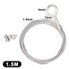 Locking Stainless Steel Wire Rope Adjustable Retractable Suspension Lanyard for Industrial Equipment Hanging Work
