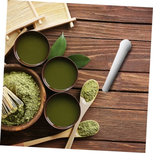 COLLBATH Ceramic Grinding Rod, Multi-Function Masher, Garlic Masher, and Pestle, Perfect for Making Baby Food and Sauces